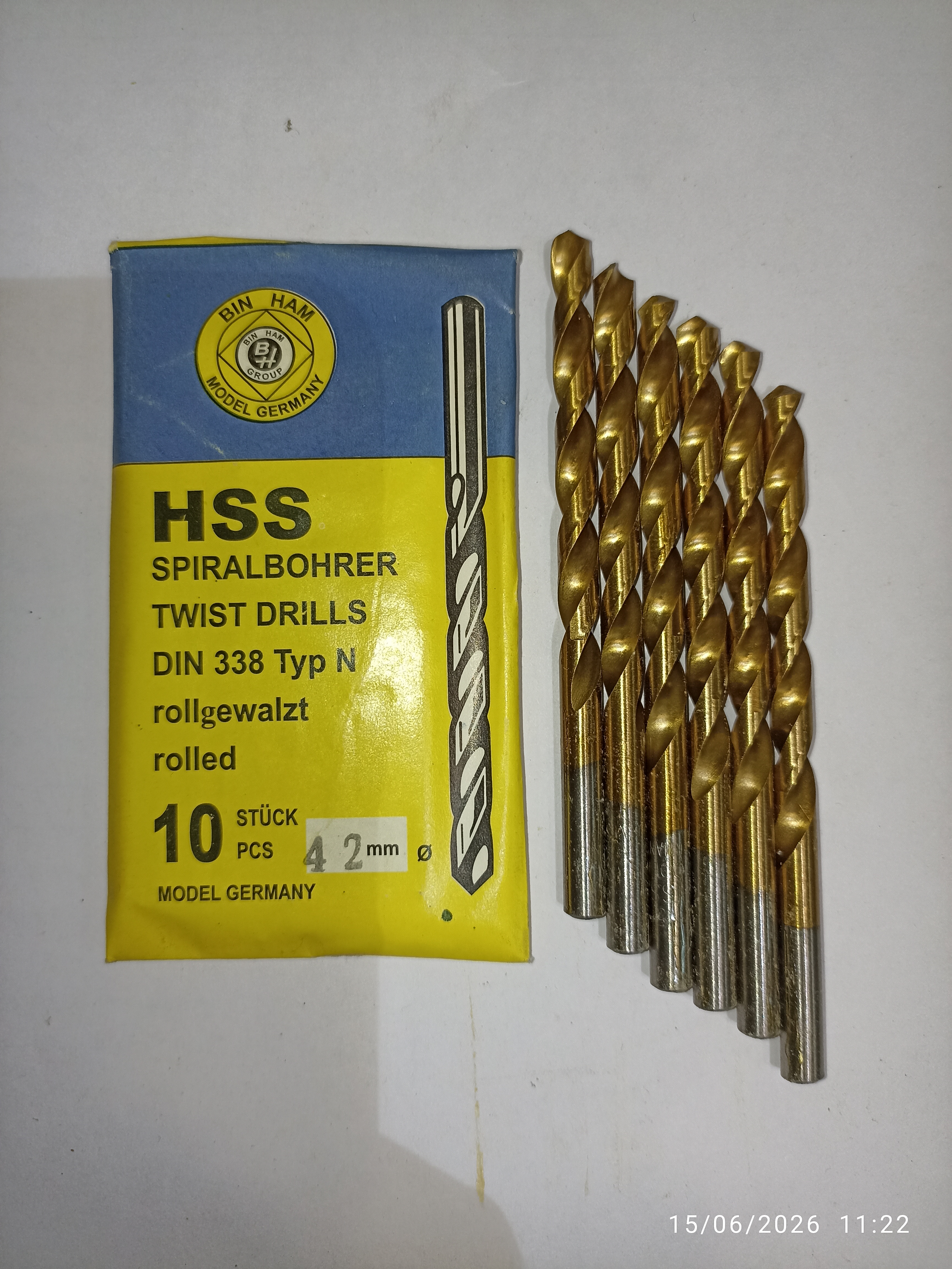 مته آهن طلایی HSS سایز 4,2
